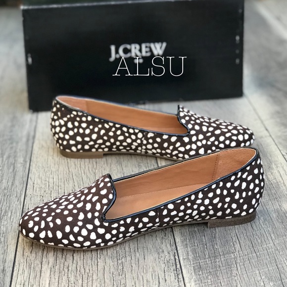 J.Crew Leopard Calf Hair Cora Loafers W AUTHENTIC - Picture 2 of 7